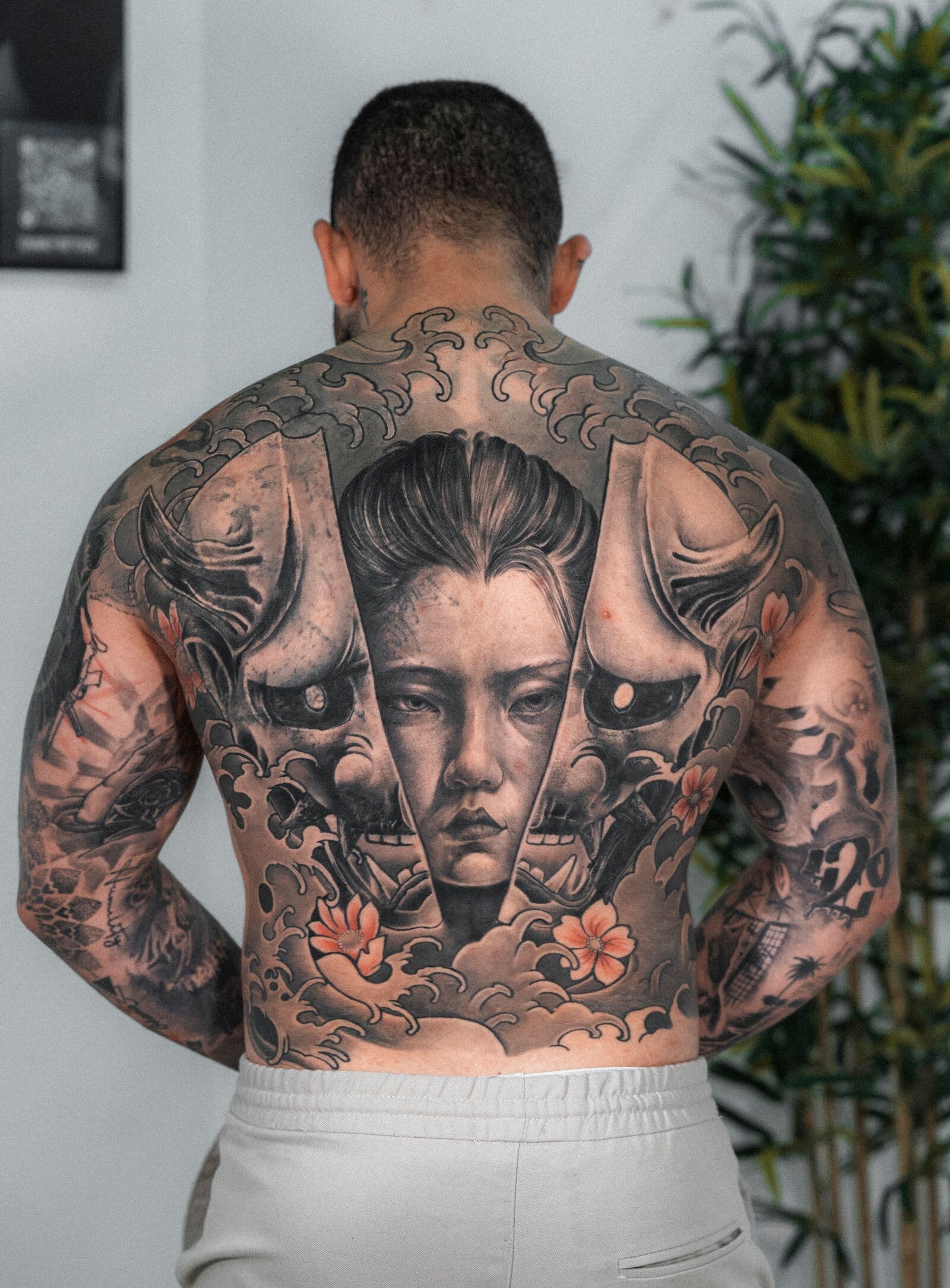 Hannya-Masken, Tattoo auf dem Rücken