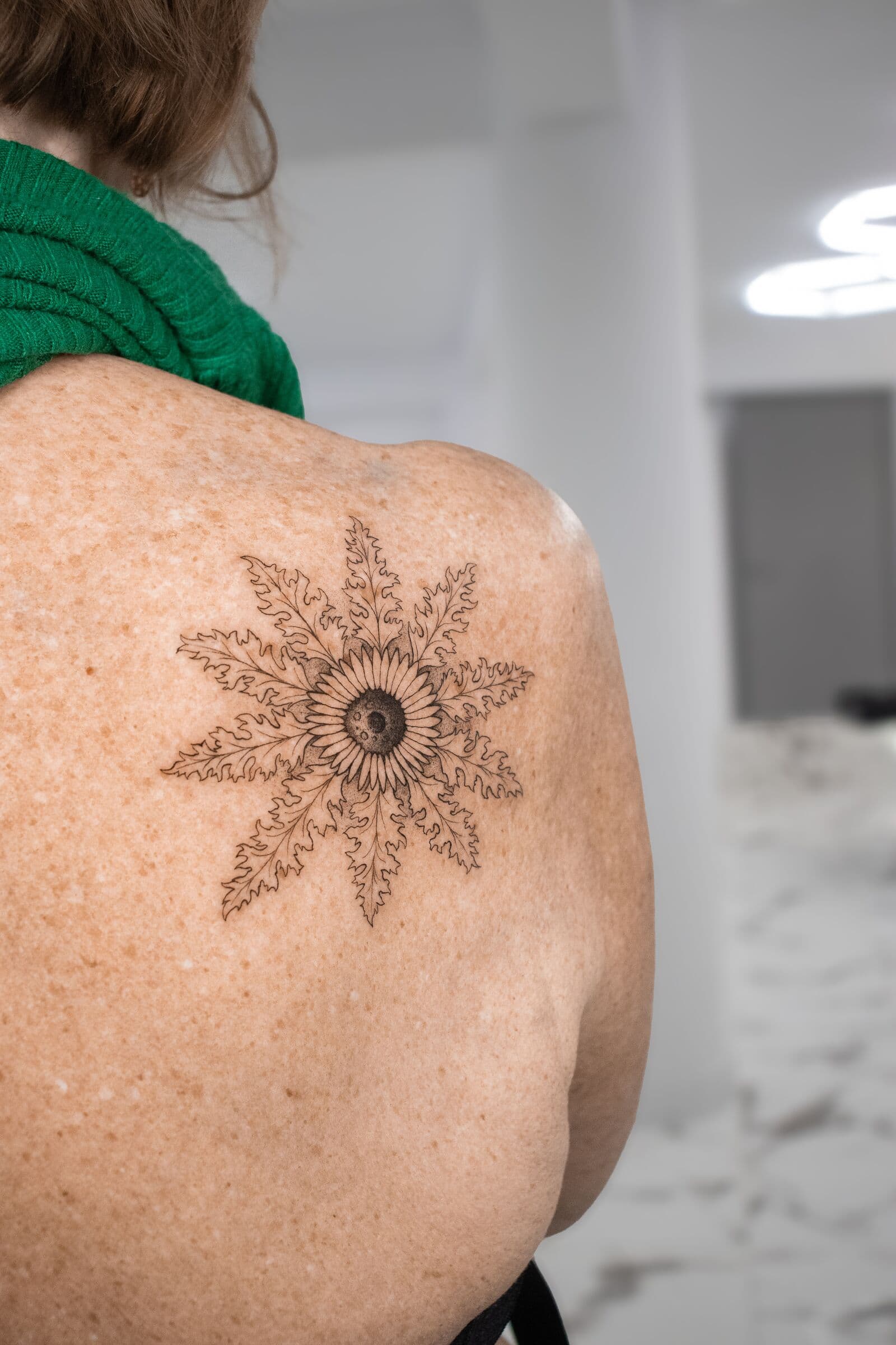 Mandala, Tattoo am Schulterblatt